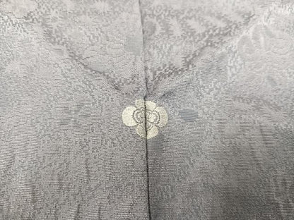 平和屋着物●上質な色無地　辻が花地紋　暁鼠色　正絹　逸品　AAAY8609ph