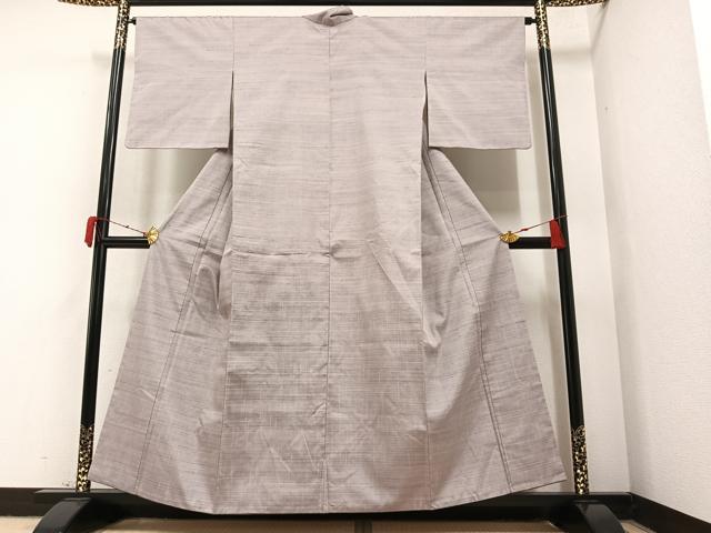 平和屋着物●紅花紬　米沢　霞文　正絹　逸品　AAAY8616ph
