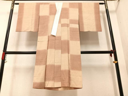 平和屋着物●長襦袢 無双仕立て 変わり市松文 正絹 逸品 AAAY8620ph