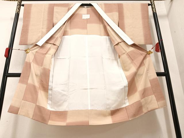 平和屋着物●長襦袢 無双仕立て 変わり市松文 正絹 逸品 AAAY8620ph