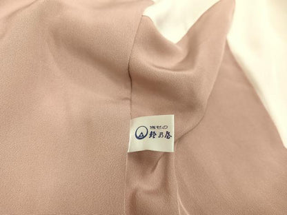 平和屋着物●結城紬　色無地　灰桜色　鈴乃屋扱い　正絹　逸品　AAAY8640ph