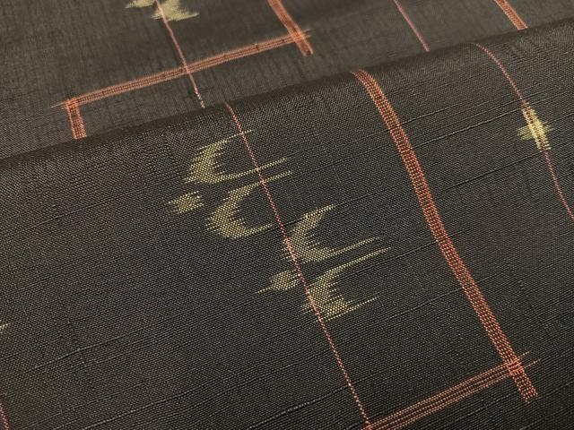 平和屋着物●上質な紬　琉球絣文様　正絹　逸品　AAAY8661ph