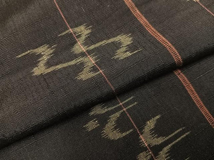 平和屋着物●上質な紬　琉球絣文様　正絹　逸品　AAAY8661ph