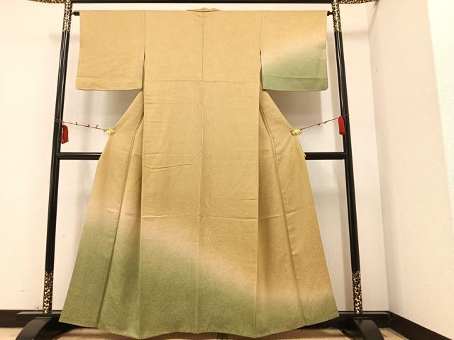 平和屋着物●江戸小紋 訪問着 鮫小紋柄 暈し染め 正絹 逸品 AAAY8666ph