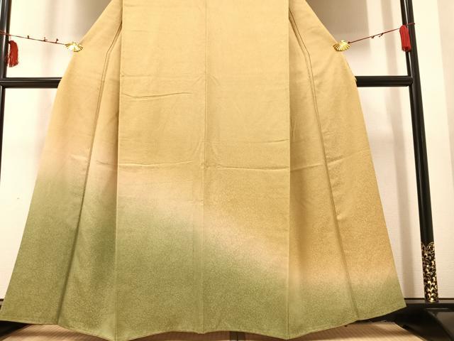 平和屋着物●江戸小紋 訪問着 鮫小紋柄 暈し染め 正絹 逸品 AAAY8666ph