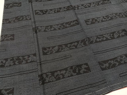 平和屋着物●結城紬　80亀甲　横段文　正絹　逸品　未使用　AAAY8672ph