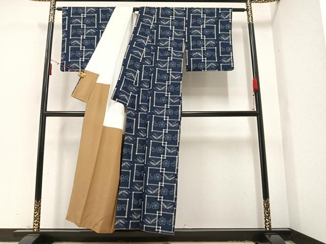 平和屋着物●上質な紬　松竹梅　正絹　逸品　AAAY8675ph