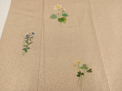 平和屋着物●豪華色留袖 京友禅 大矢博司 手描き 草花文 正絹 逸品 AAAY8680ph