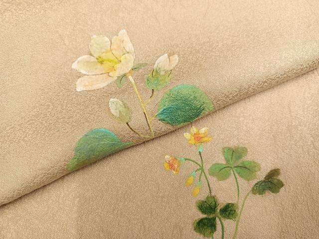 平和屋着物●豪華色留袖 京友禅 大矢博司 手描き 草花文 正絹 逸品 AAAY8680ph