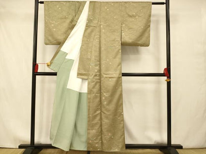 平和屋着物■小紋　露芝楓文　洗える着物　AAAY8688fw