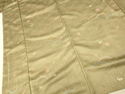 平和屋着物■小紋　露芝楓文　洗える着物　AAAY8688fw
