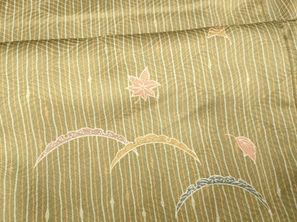 平和屋着物■小紋　露芝楓文　洗える着物　AAAY8688fw