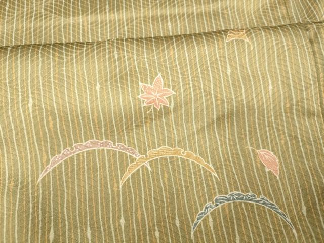 平和屋着物■小紋　露芝楓文　洗える着物　AAAY8688fw