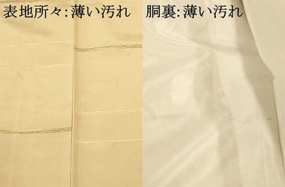 平和屋着物■上質な紬　横段文　正絹　逸品　AAAY8739fw