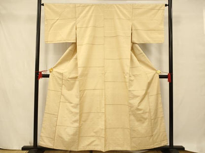 平和屋着物■上質な紬　横段文　正絹　逸品　AAAY8739fw
