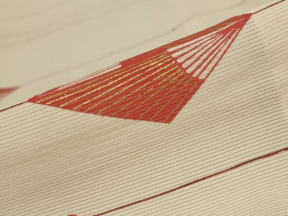 平和屋着物＊夏物　小紋　絽　菱文　金彩　正絹　逸品　AAAY8842st