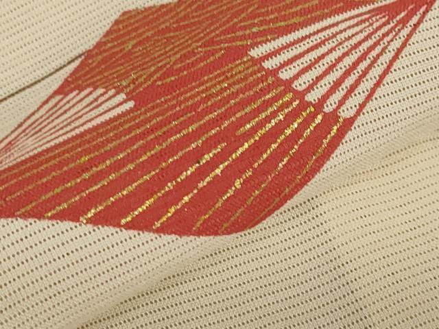 平和屋着物＊夏物　小紋　絽　菱文　金彩　正絹　逸品　AAAY8842st