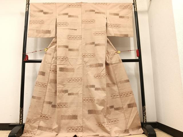 平和屋着物●上質な紬　段違い　三越扱い　正絹　逸品　AAAY8922ph