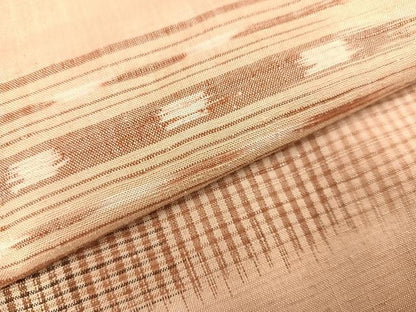 平和屋着物●上質な紬　段違い　三越扱い　正絹　逸品　AAAY8922ph