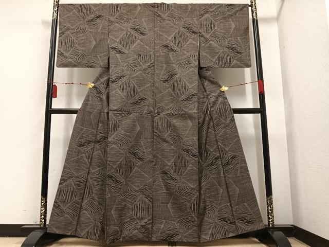 平和屋着物●本場大島紬 カタス7マルキ 霞文 鈴乃屋扱い 正絹 逸品 AAAY8928ph