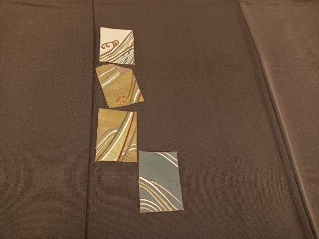 平和屋着物●訪問着 駒刺繍 色紙文 金彩 正絹 逸品 AAAY8936ph