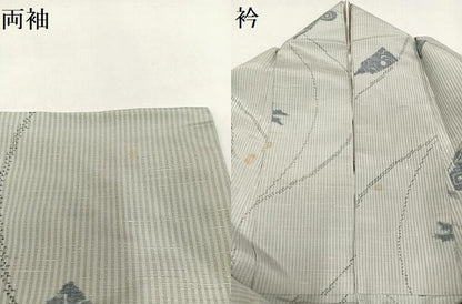 平和屋着物●上質な紬　凧揚げ　羽つき　正絹　逸品　AAAY8947ph