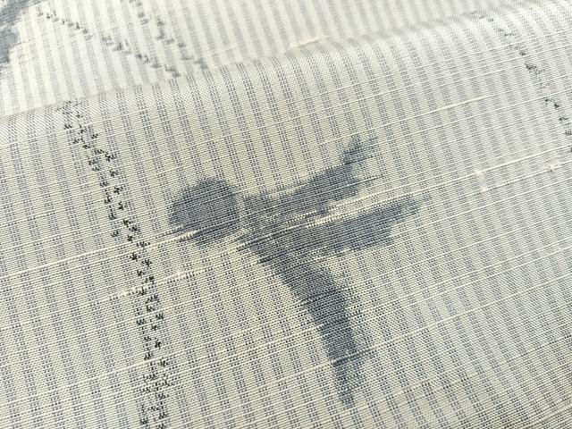 平和屋着物●上質な紬　凧揚げ　羽つき　正絹　逸品　AAAY8947ph