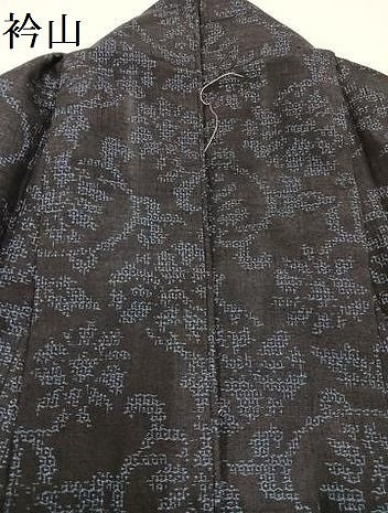 平和屋着物●結城紬 80亀甲 花唐草文 正絹 逸品 AAAY8950ph