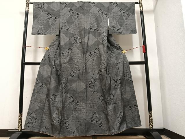 平和屋着物●本場大島紬 カタス9マルキ 草花文 正絹 逸品 AAAY8951ph