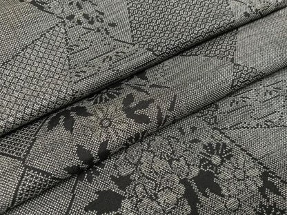 平和屋着物●本場大島紬 カタス9マルキ 草花文 正絹 逸品 AAAY8951ph
