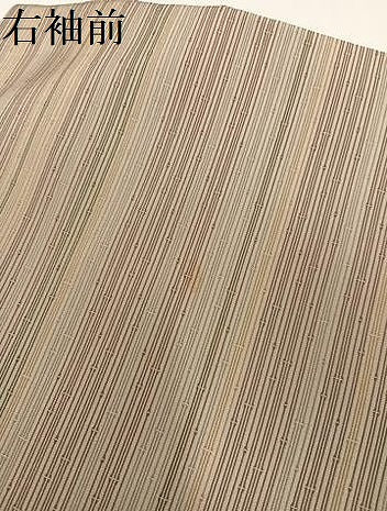 平和屋着物●お召 竹縞 正絹 逸品 AAAY8955ph