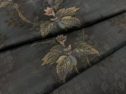 平和屋着物●本場大島紬　カタス7マルキ　総絣　枝花文　正絹　逸品　AAAY8962ph