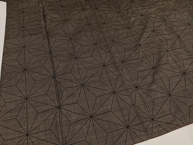 平和屋着物●本場大島紬　カタス9マルキ　麻の葉文様　ますいわ屋扱い　正絹　逸品　AAAY8963ph