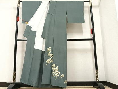 平和屋着物●本加賀友禅作家 鬼島 武司 色留袖 松文 正絹 逸品 AAAY8966ph