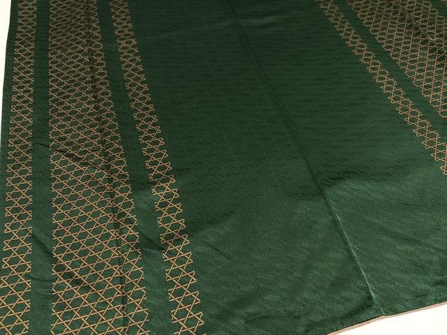 平和屋着物●染色作家　斉藤三才　小紋　間道　正絹　逸品　AAAY8971ph