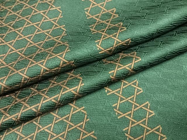 平和屋着物●染色作家　斉藤三才　小紋　間道　正絹　逸品　AAAY8971ph
