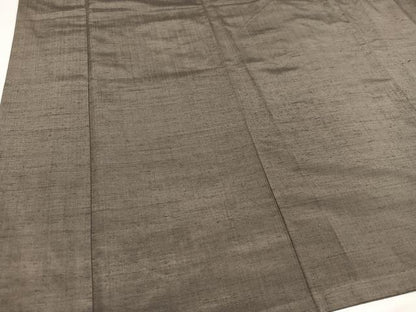 平和屋着物●結城紬 色無地 丼鼠色 正絹 逸品 AAAY8977ph