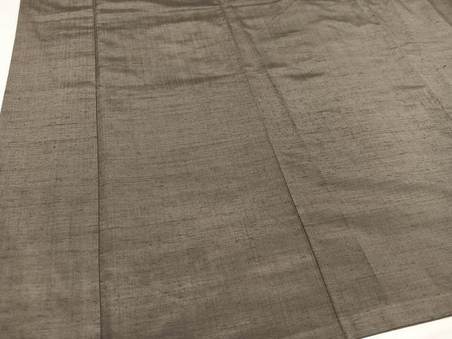 平和屋着物●結城紬 色無地 丼鼠色 正絹 逸品 AAAY8977ph