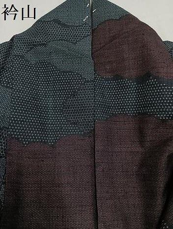 平和屋着物●結城紬　100亀甲　雲重ね文　正絹　逸品　AAAY9000ph
