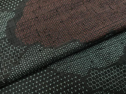 平和屋着物●結城紬　100亀甲　雲重ね文　正絹　逸品　AAAY9000ph