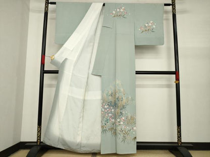 平和屋着物●訪問着　友禅　作家物　松竹梅　正絹　逸品　AAAY9034ck