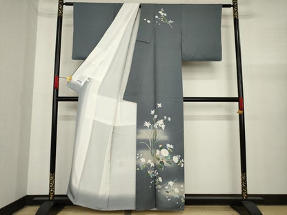平和屋着物●訪問着　草花文　暈し染め　正絹　逸品　AAAY9036ck