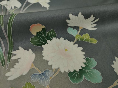 平和屋着物●訪問着　草花文　暈し染め　正絹　逸品　AAAY9036ck