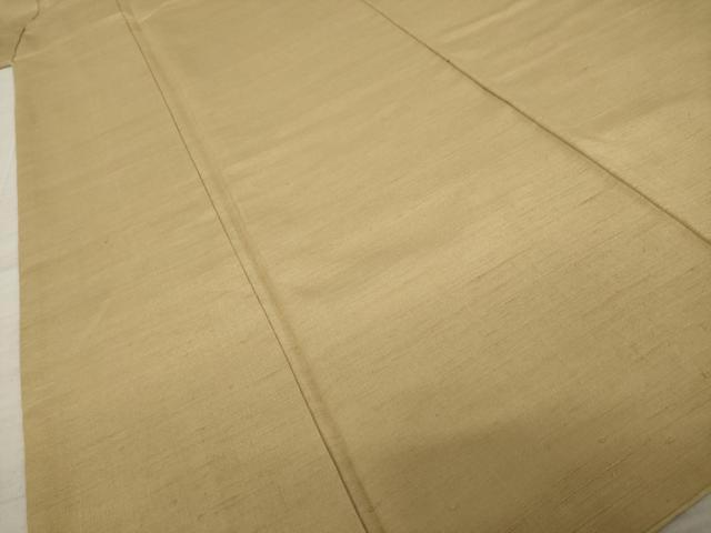 平和屋着物●上質な紬　色無地　飴色　正絹　逸品　未使用　AAAY9046ck