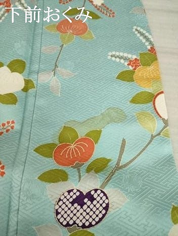 平和屋着物●千切屋　治兵衛　小紋　橘　金彩　反端付き　正絹　逸品　AAAY9049ck