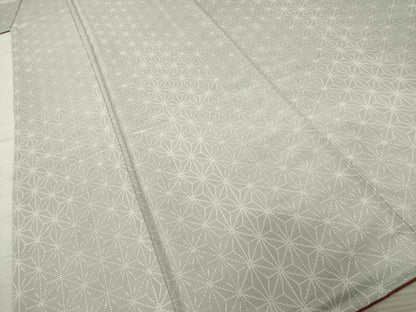 平和屋着物●お召　麻の葉文様　正絹　逸品　AAAY9055ck