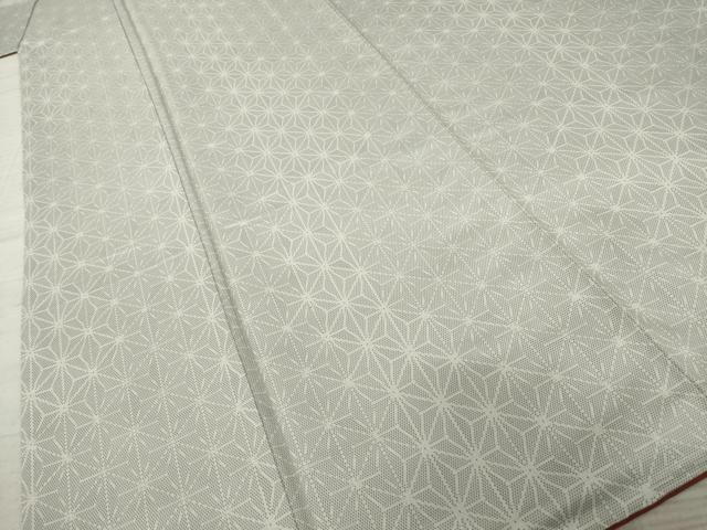 平和屋着物●お召　麻の葉文様　正絹　逸品　AAAY9055ck