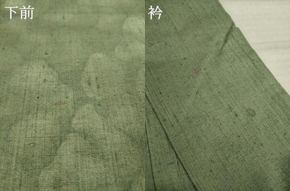 平和屋着物●訪問着　紬地　樹林文　正絹　逸品　AAAY9063ck