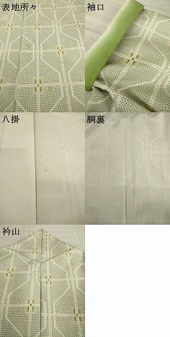 平和屋着物●本場大島紬　白大島　亀甲文　正絹　逸品　AAAY9068ck