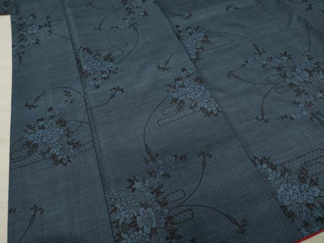 平和屋着物●本場大島紬 カタス9マルキ エ霞花文 正絹 逸品 AAAY9070ck